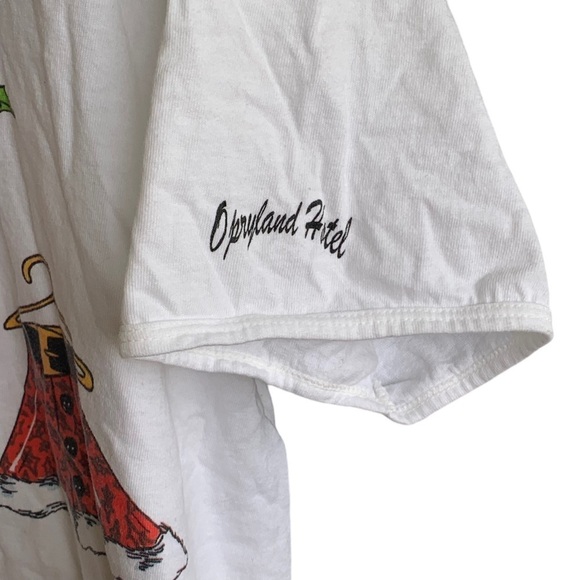 Vintage Christmas Holiday Sleep Shirt Adult 90s All Decked Out Sleepwear Tee - Picture 6 of 6